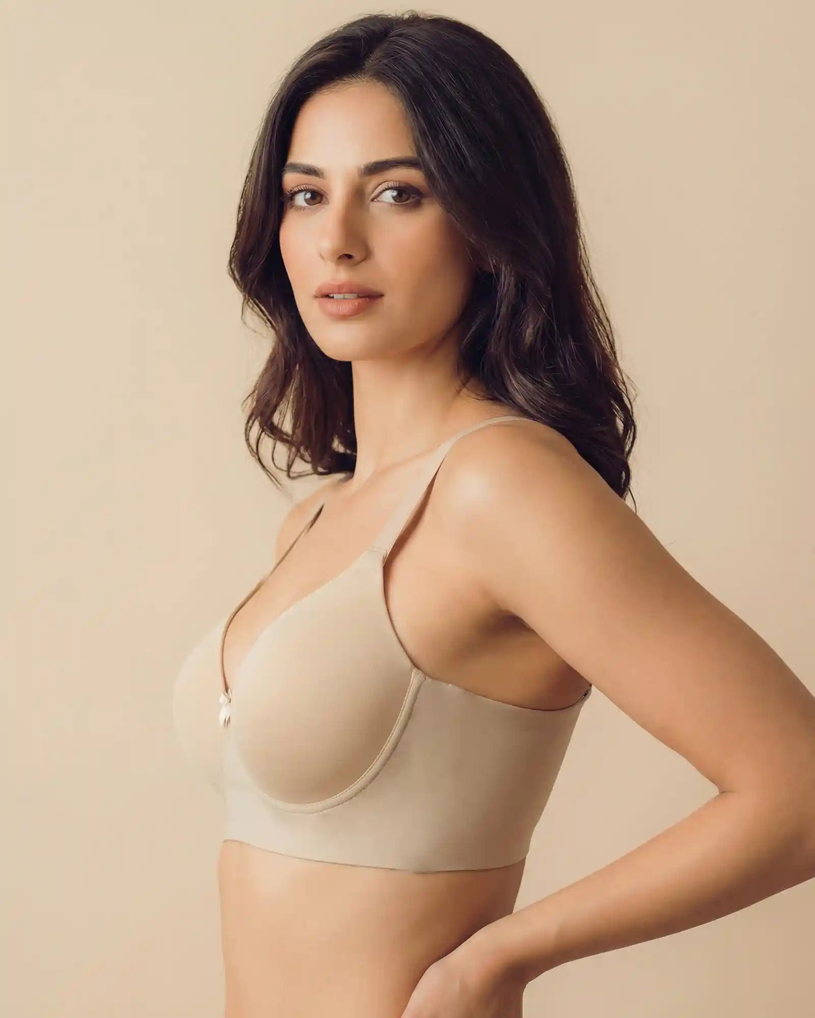 Intimist Everyday Lightly Padded Non-Wired Polyamide Bonded Bra (95991 Skin)