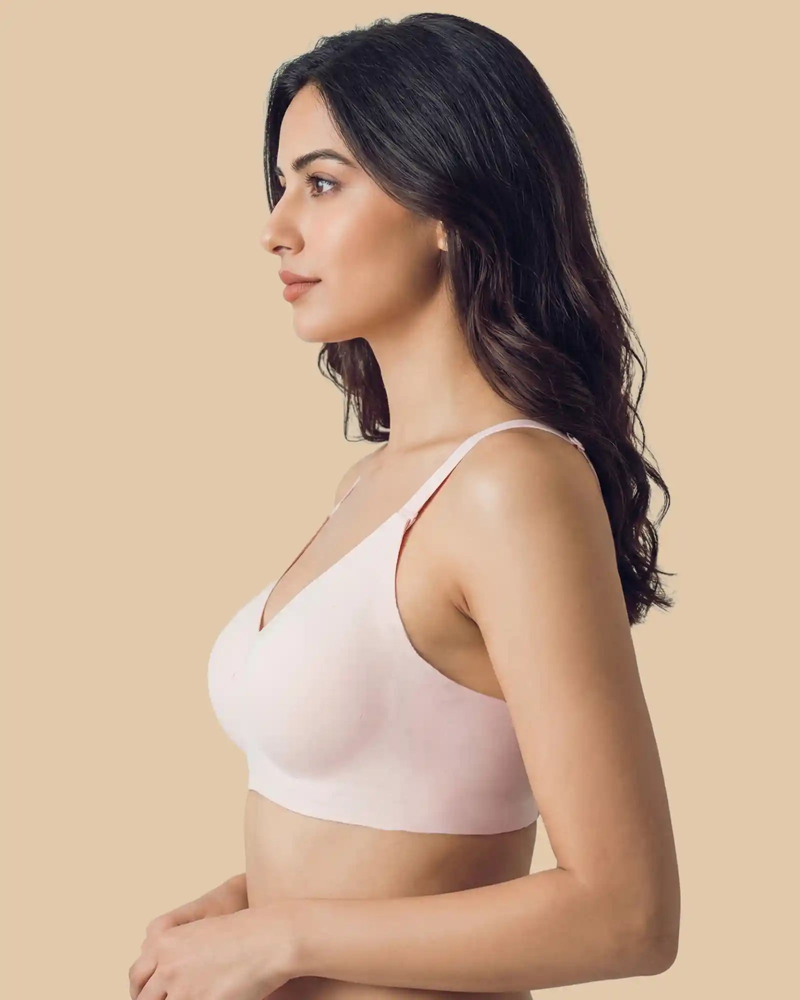 Intimist Polyamide Padded Full Coverage Bonded Bra (968)(Rose)