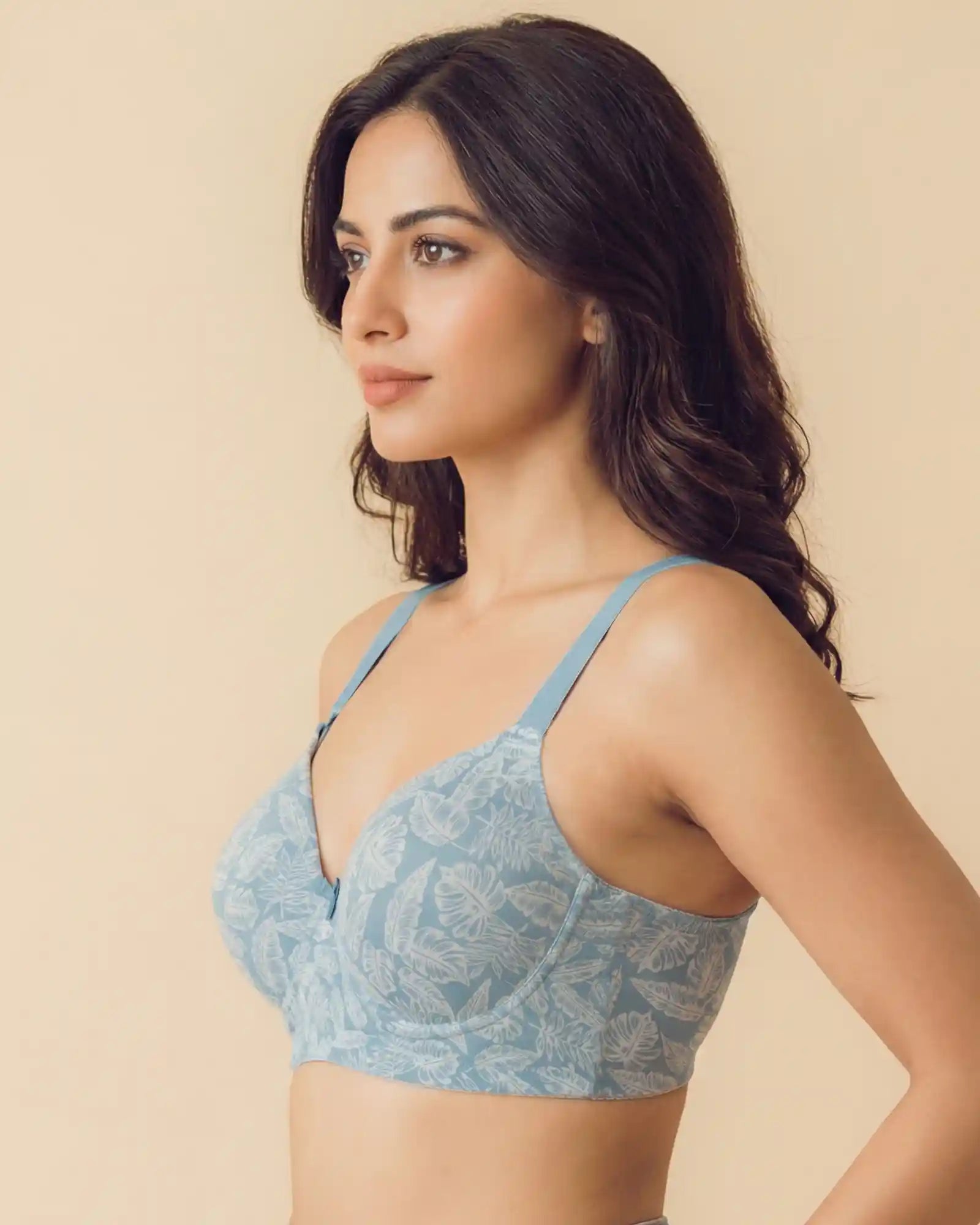 Intimist Everyday Lightly Padded Polyamide Printed Bonded Bra (59933)