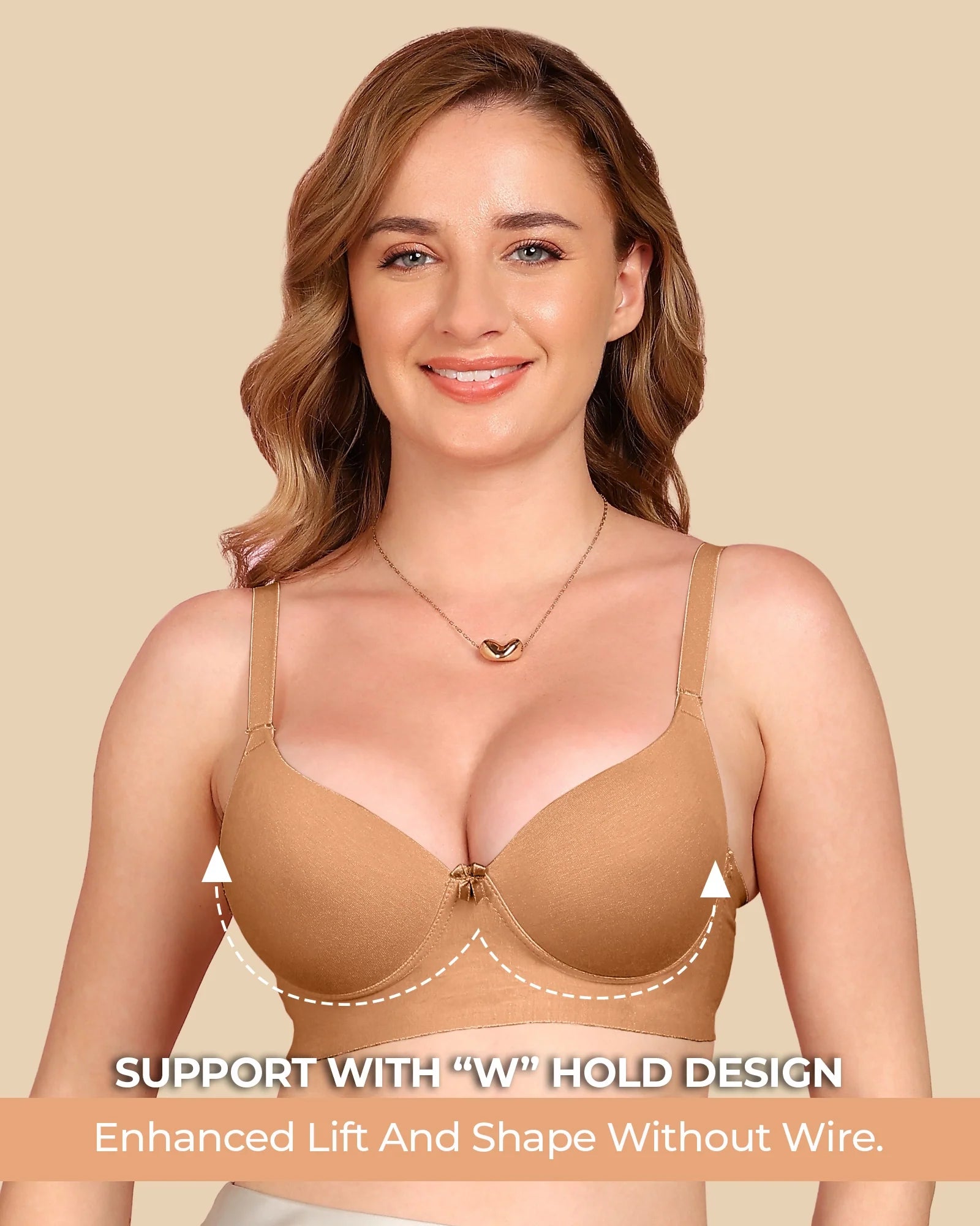 Intimist Bonded Breathable Cotton Push-Up 3/4-Coverage Bra (Level 3 Padding) (93510)