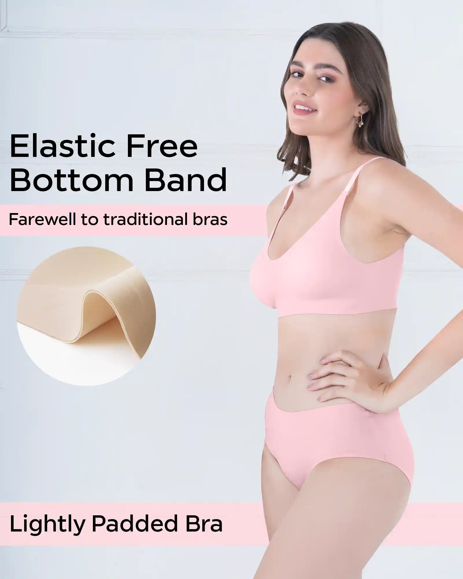 Intimist Bonded Polyamide Full-Coverage Padded Bra (968-Rose)