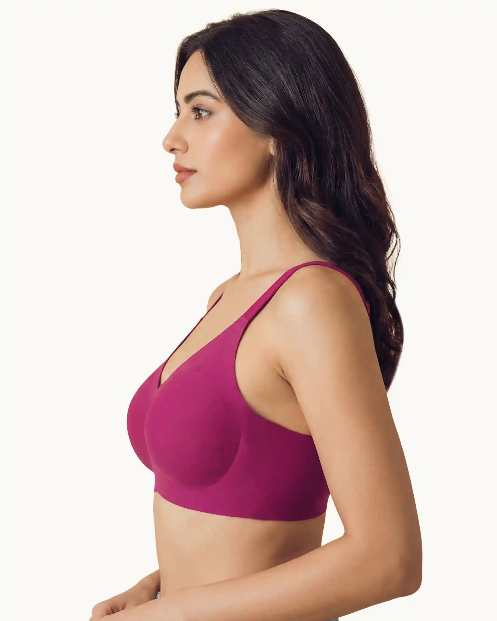 Intimist Cotton Padded Full Coverage Bonded Bra (938-Wine)