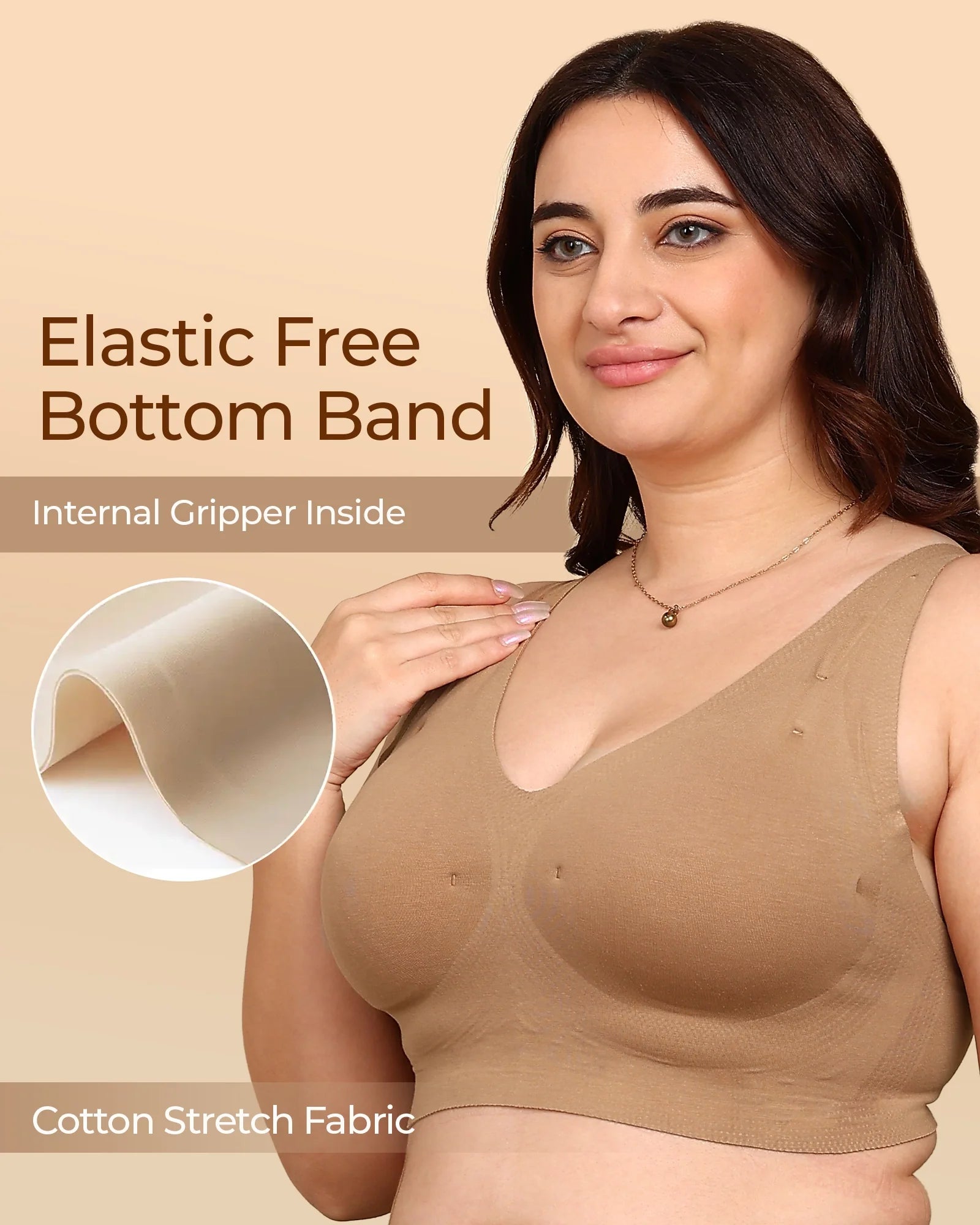 Intimist Bonded Breathable Cotton Plus-Size Padded Full-Coverage Bra (918)