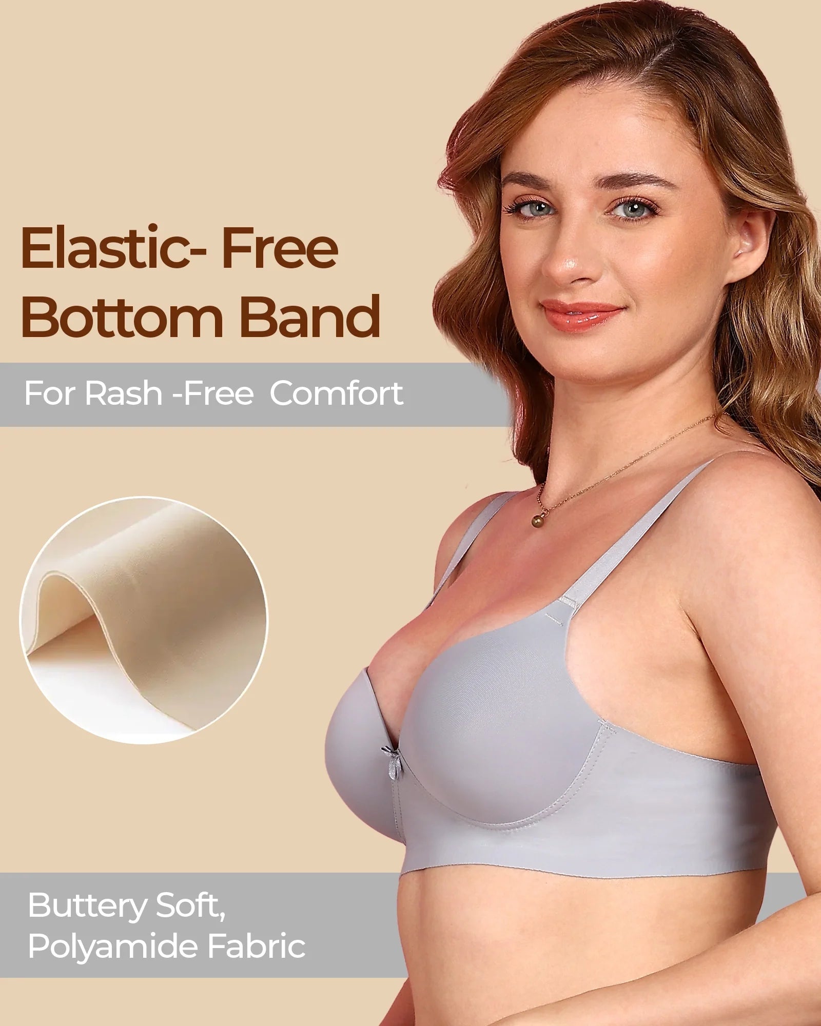 Intimist Bonded Polyamide Push-Up 3/4 Coverage Maximiser Bra (Level 2 Padding) (95107)