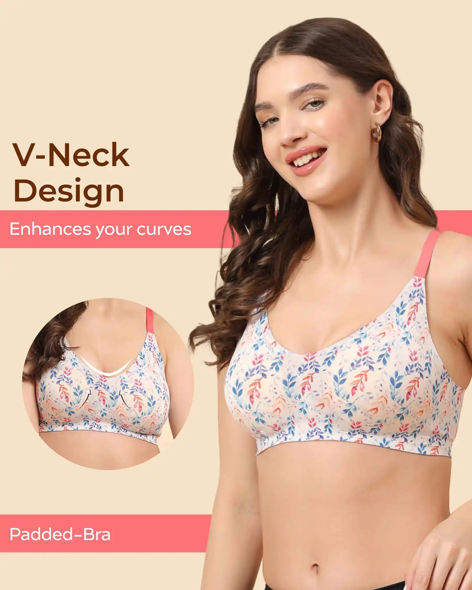 Intimist Bonded Printed Full-Coverage Padded Bra (6825 PR)