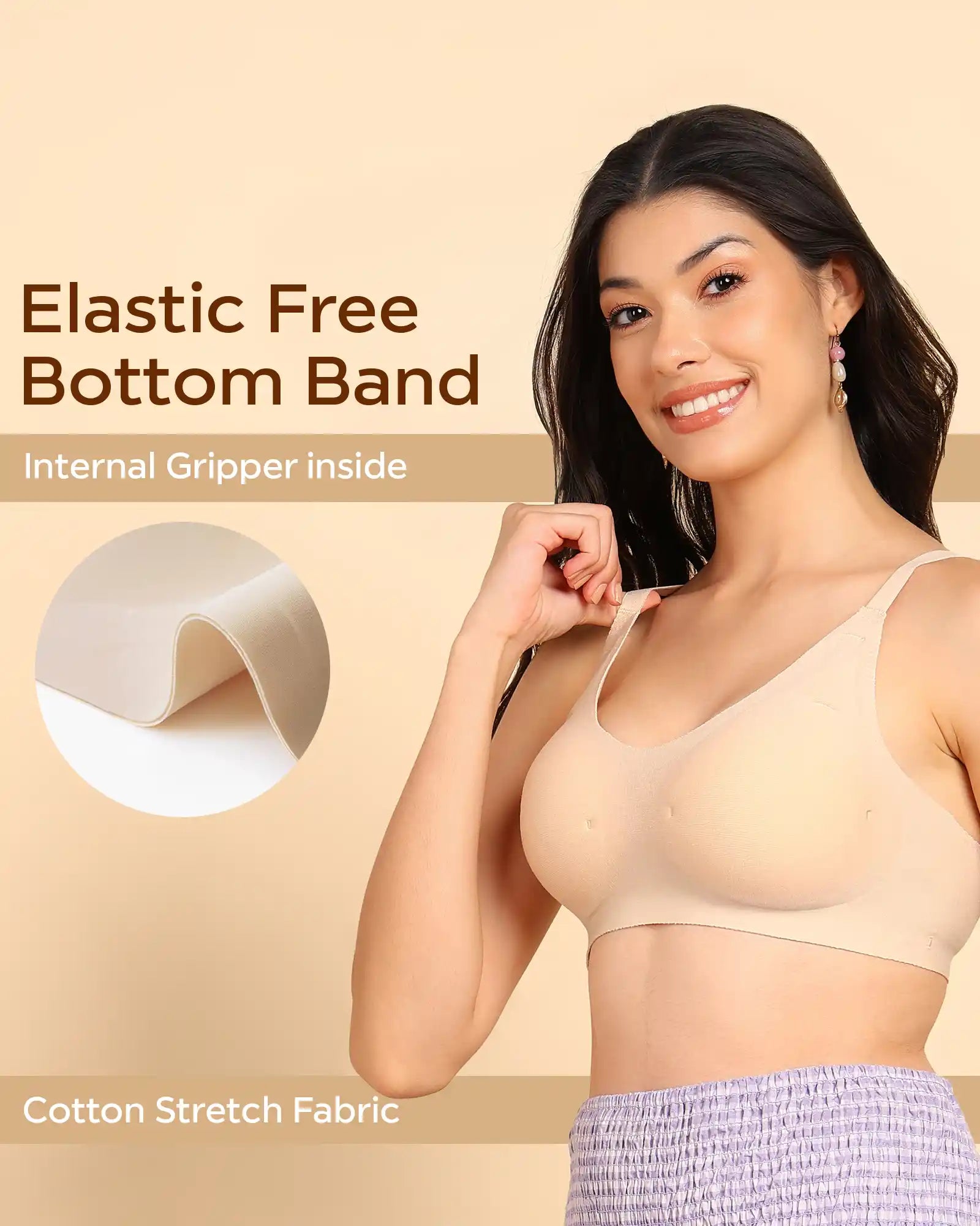 Intimist Bonded Breathable Cotton Padded Full-Coverage Bra (938-Skin)