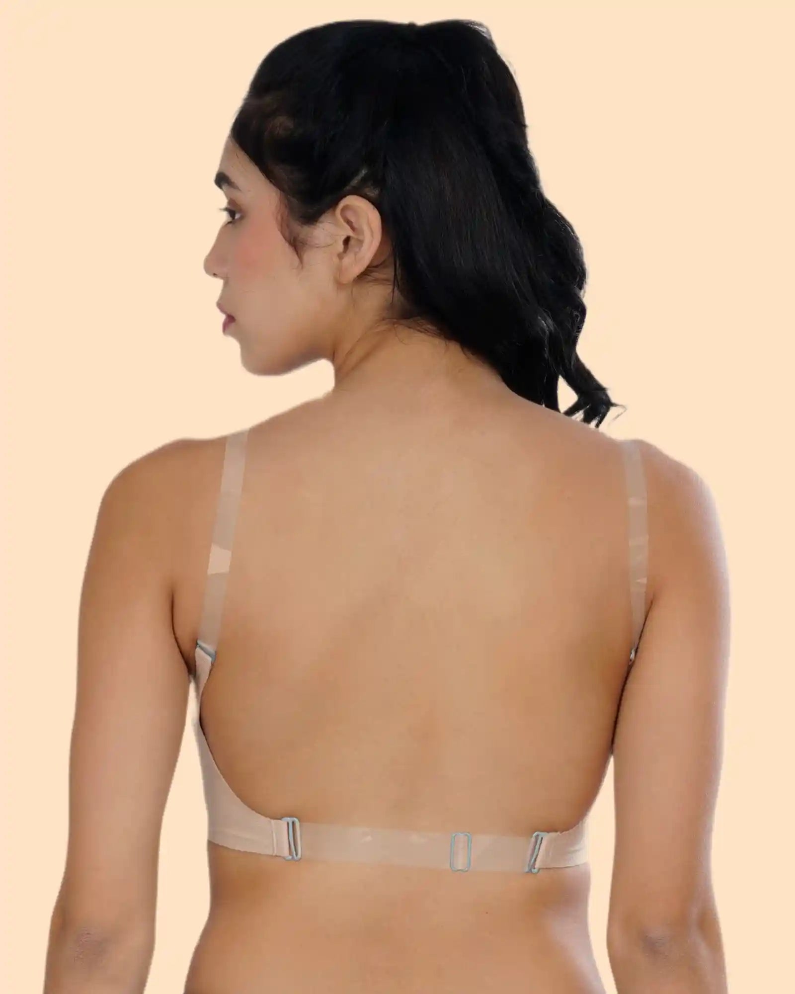 Intimist Cotton Padded Bonded Backless Everyday Bra (9851-Skin)