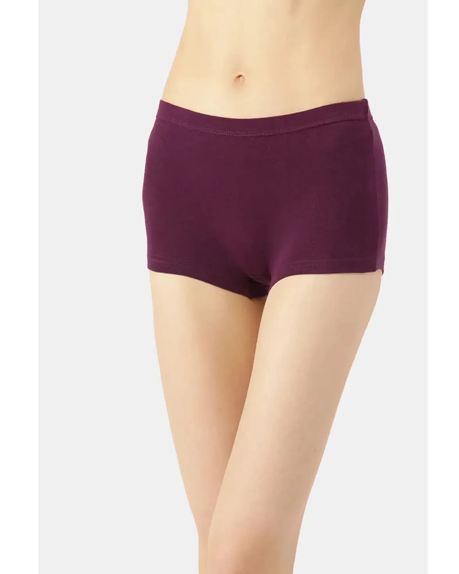 Intimist High-Rise Cotton Stretch Boyshorts Full Coverage, Seamless Comfort Everyday Essentials (Pack of 3)