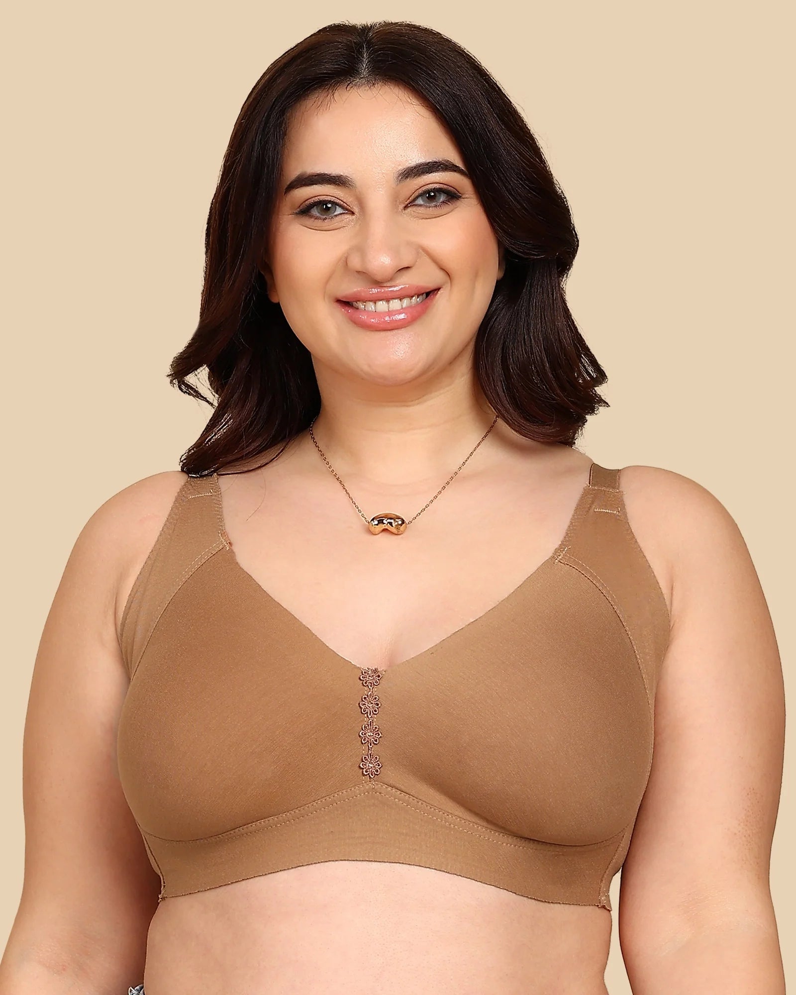 Intimist Bonded Breathable Cotton Plus-Size Non-Padded M-Frame Minimiser with Hidden Concealer (9303)