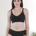 Intimist Bonded Polyamide Full-Coverage Padded Bra (968-Black)