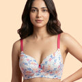 Intimist Printed Polyamide Bonded Maximiser Bra (Level-2 Padding) with 3/4th Coverage (51751)