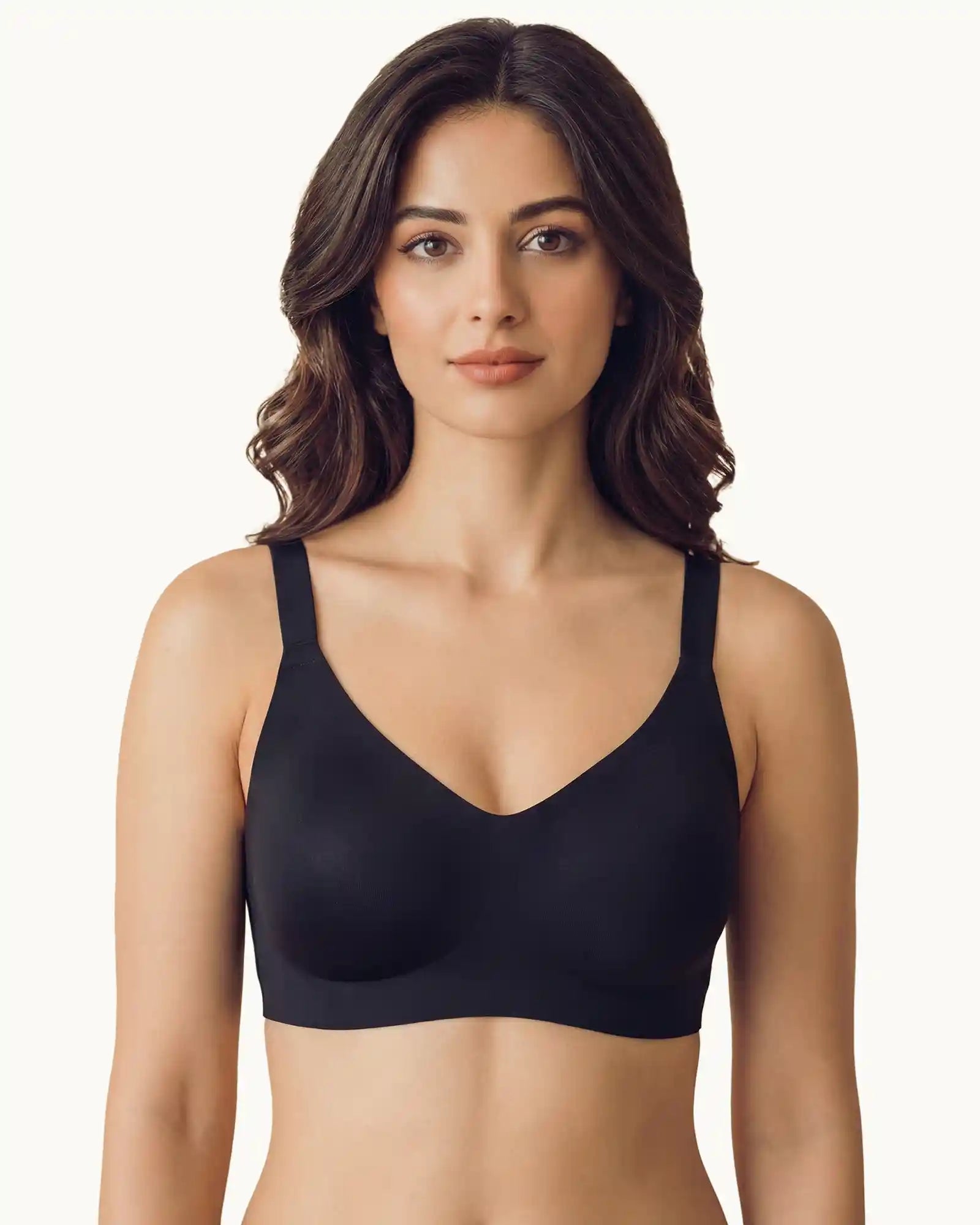 Intimist Cotton Padded Full Coverage Bonded Bra (938-Black)