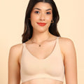 Intimist Bonded Breathable Cotton Non-Padded Full-Coverage Bra with Hidden Concealer (935-Skin)