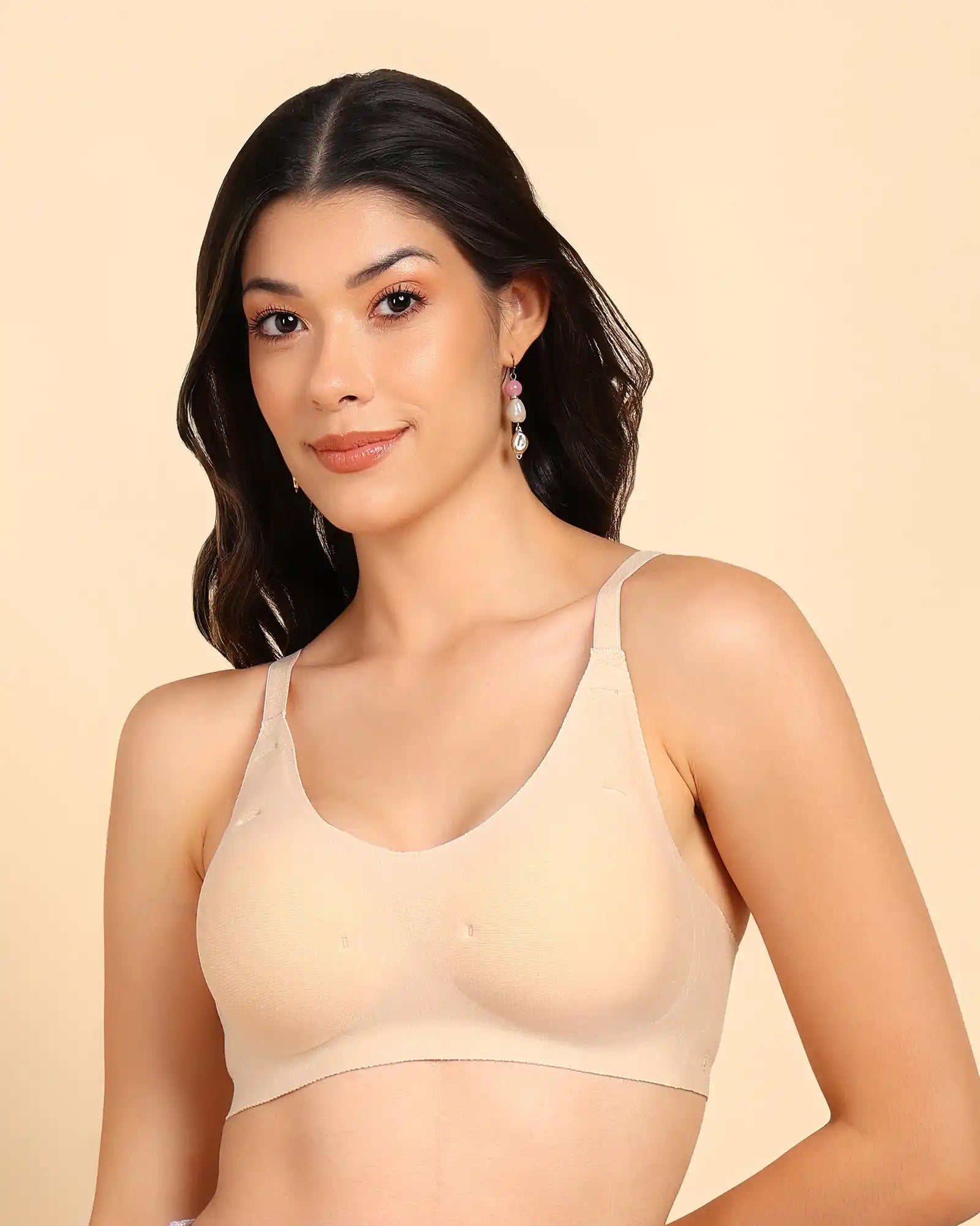 Intimist Bonded Breathable Cotton Padded Full-Coverage Bra (938-Skin)