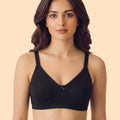 Intimist Cotton Non-Padded Everyday Plus-Size Bonded Bra (CT-94001-Black)