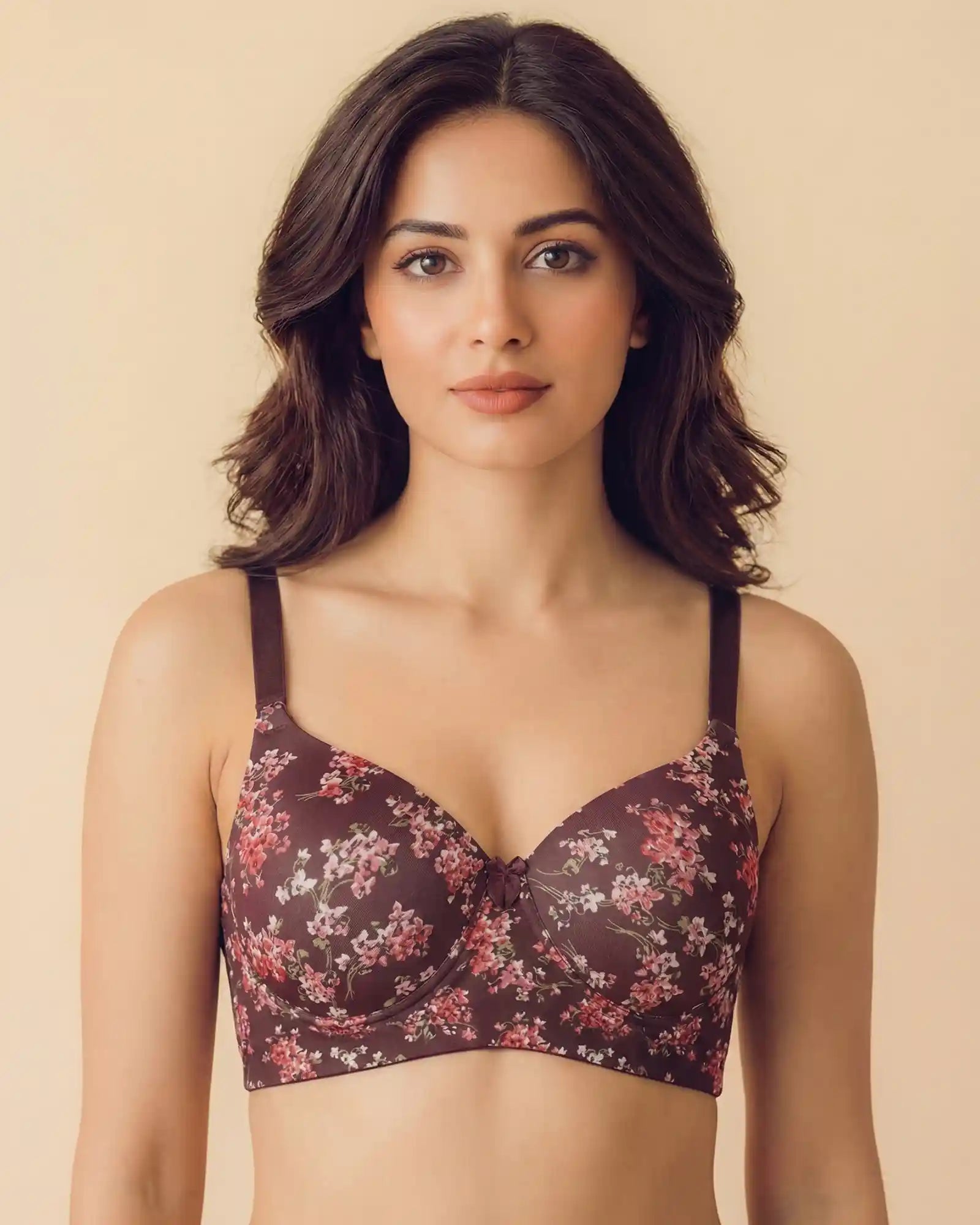 Intimist Everyday Lightly Padded Polyamide Printed Bonded Bra (59935)