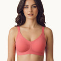 Intimist Cotton Padded Full Coverage Bonded Bra (938-Coral)
