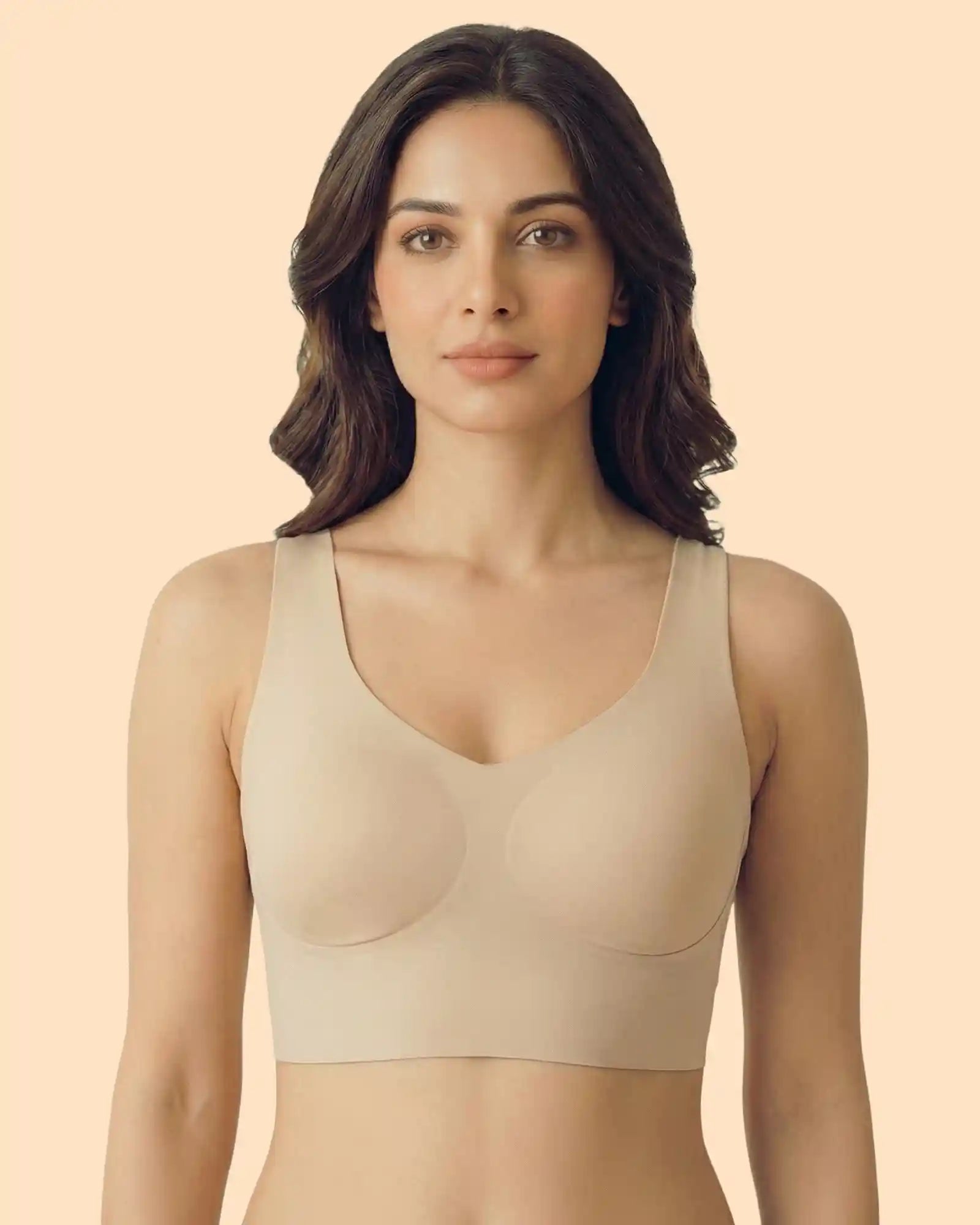 Intimist Polyamide Padded Slip on Bra (985) (Skin)