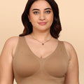 Intimist Bonded Breathable Cotton Plus-Size Padded Full-Coverage Bra (918)