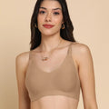 Intimist Bonded Breathable Cotton Padded Full-Coverage Bra (938-Fawn)