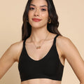 Intimist Bonded Breathable Cotton Padded Full-Coverage Bra (938-Black)