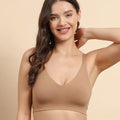 Intimist Bonded Breathable Cotton Non-Padded Full-Coverage Bra with Hidden Concealer (935)