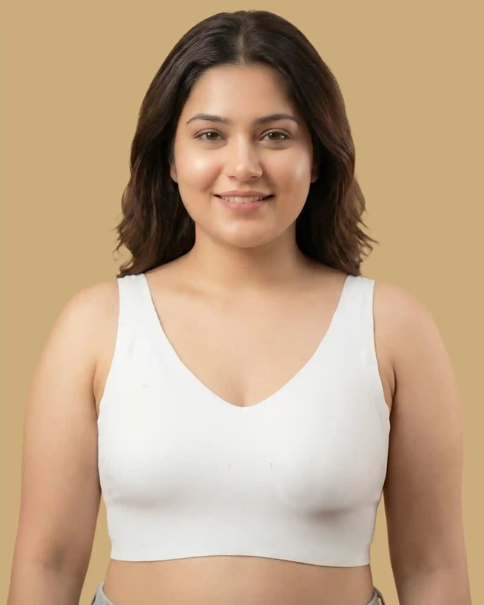 Intimist Cotton Padded Full Coverage Bonded Bra (938-White)