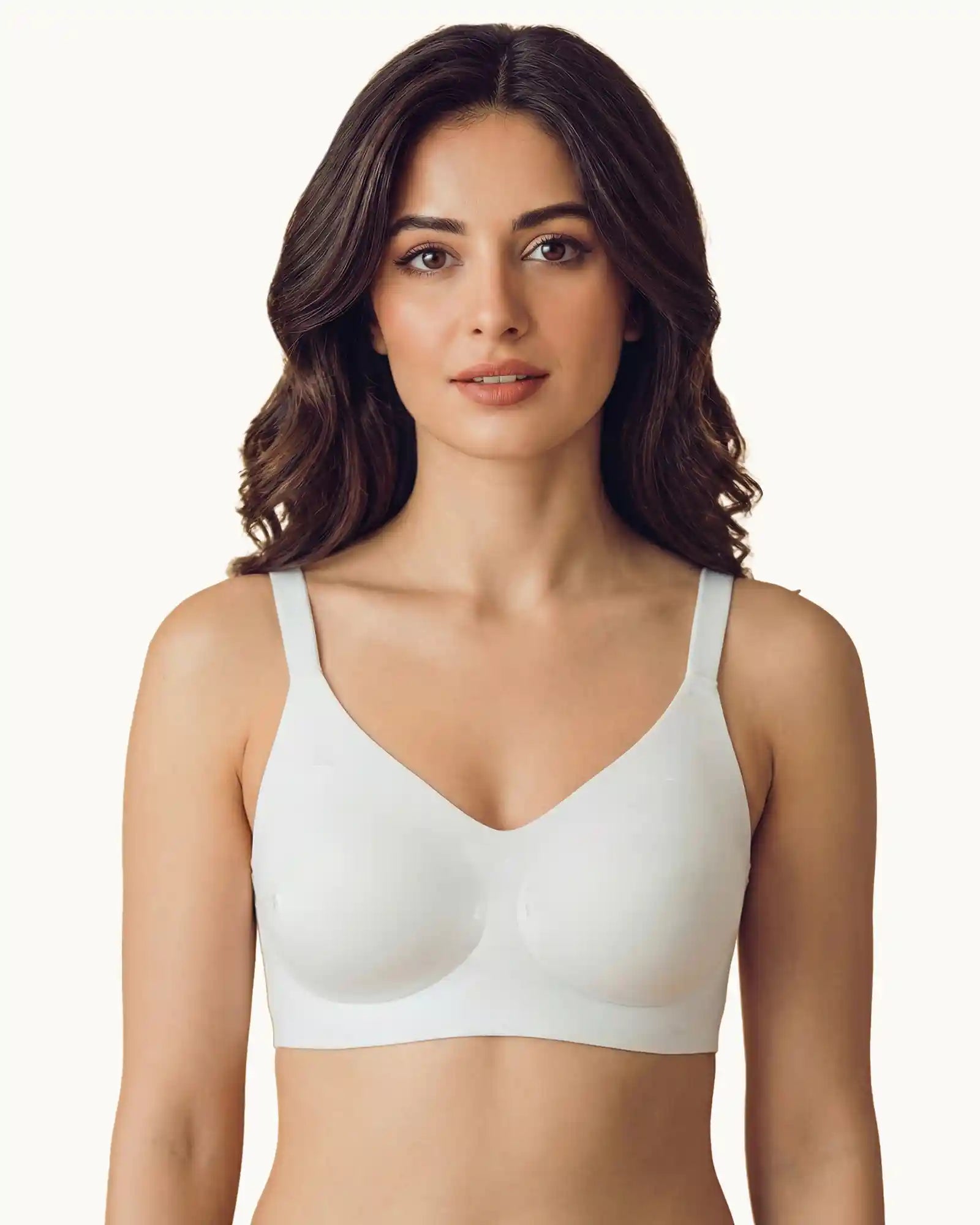 Intimist Cotton Padded Full Coverage Bonded Bra (938-White)