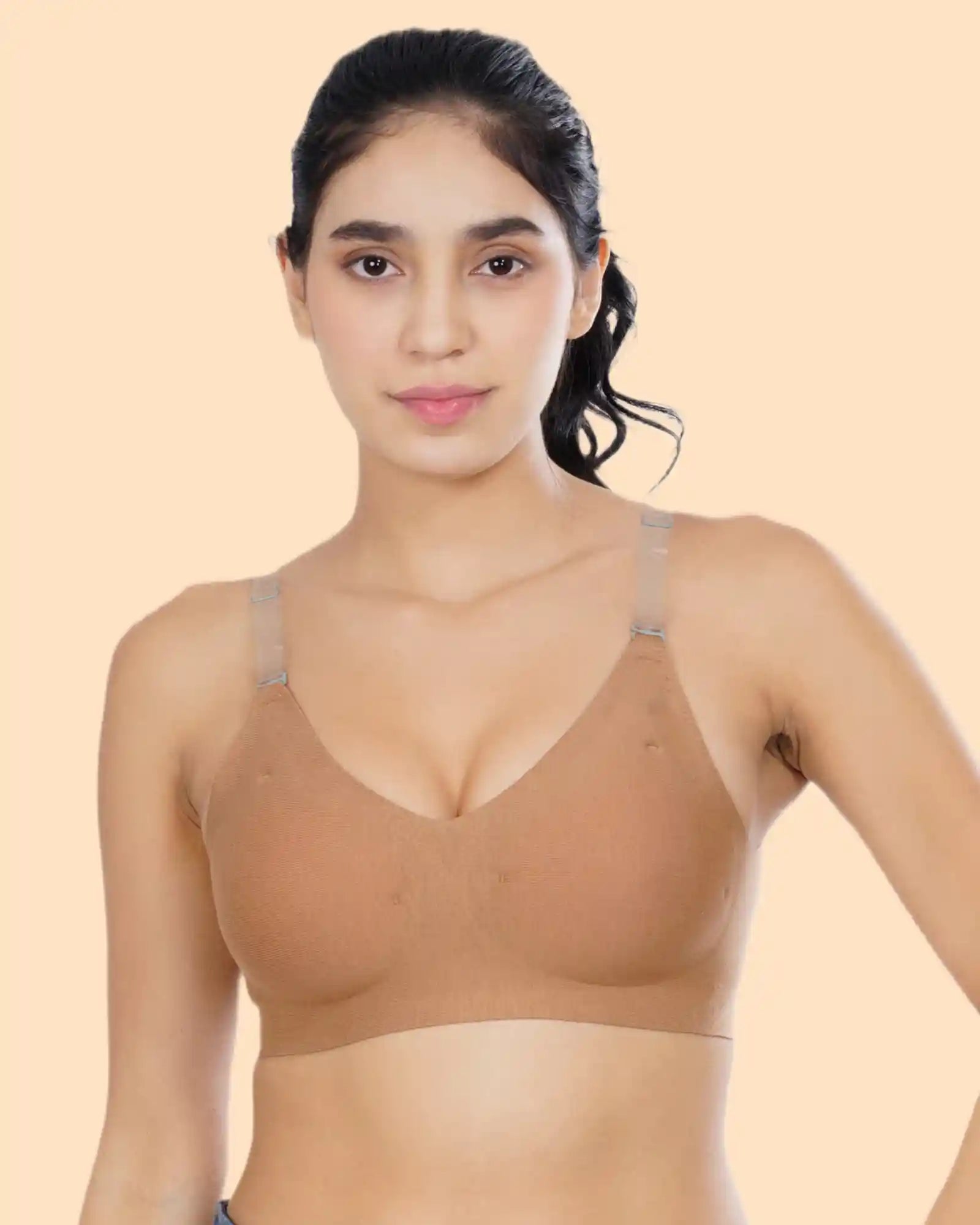 Intimist Cotton Padded Bonded Backless Everyday Bra (9851-FWN)