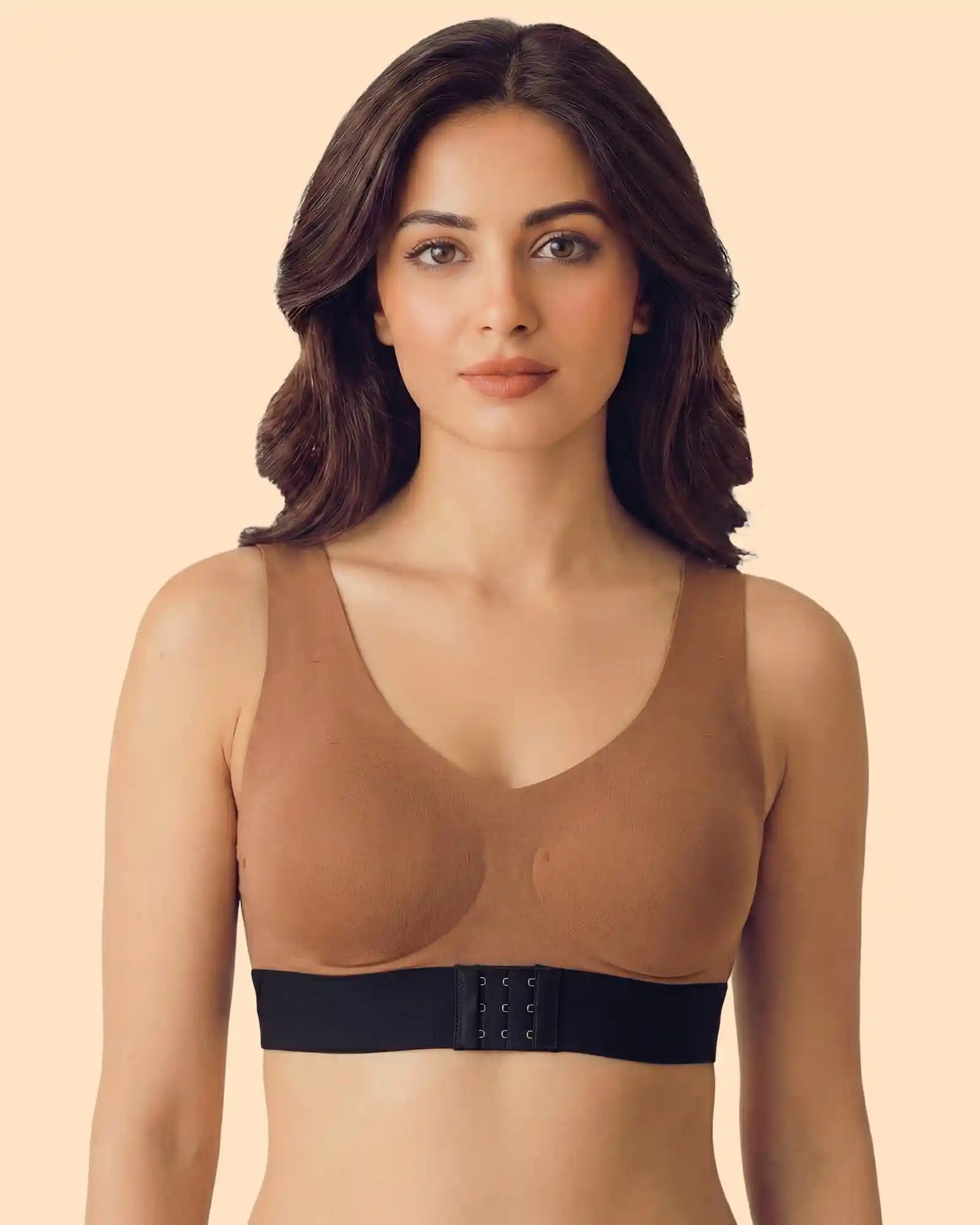Intimist Bonded Gym Bra with Crisscross Back | Padded | Breathable Cotton (9977-FWN+BLK)