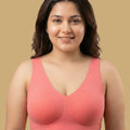 Intimist Cotton Padded Full Coverage Plus-Size Bonded Bra (918-Coral)