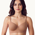 Intimist Cotton Non-wired Push-Up Bonded Bra (Level-3 Padding) with 3/4th Coverage (93510) (Fawn)