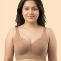 Intimist Cotton Padded Plus-Size M-Frame Minimiser Bonded Bra (9203)(Fawn)