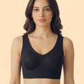 Intimist Polyamide Padded Slip on Bra (985) (Black)