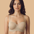 Intimist Bonded Demi-Cup Padded Cotton Spandex Bra (91012) (Skin)