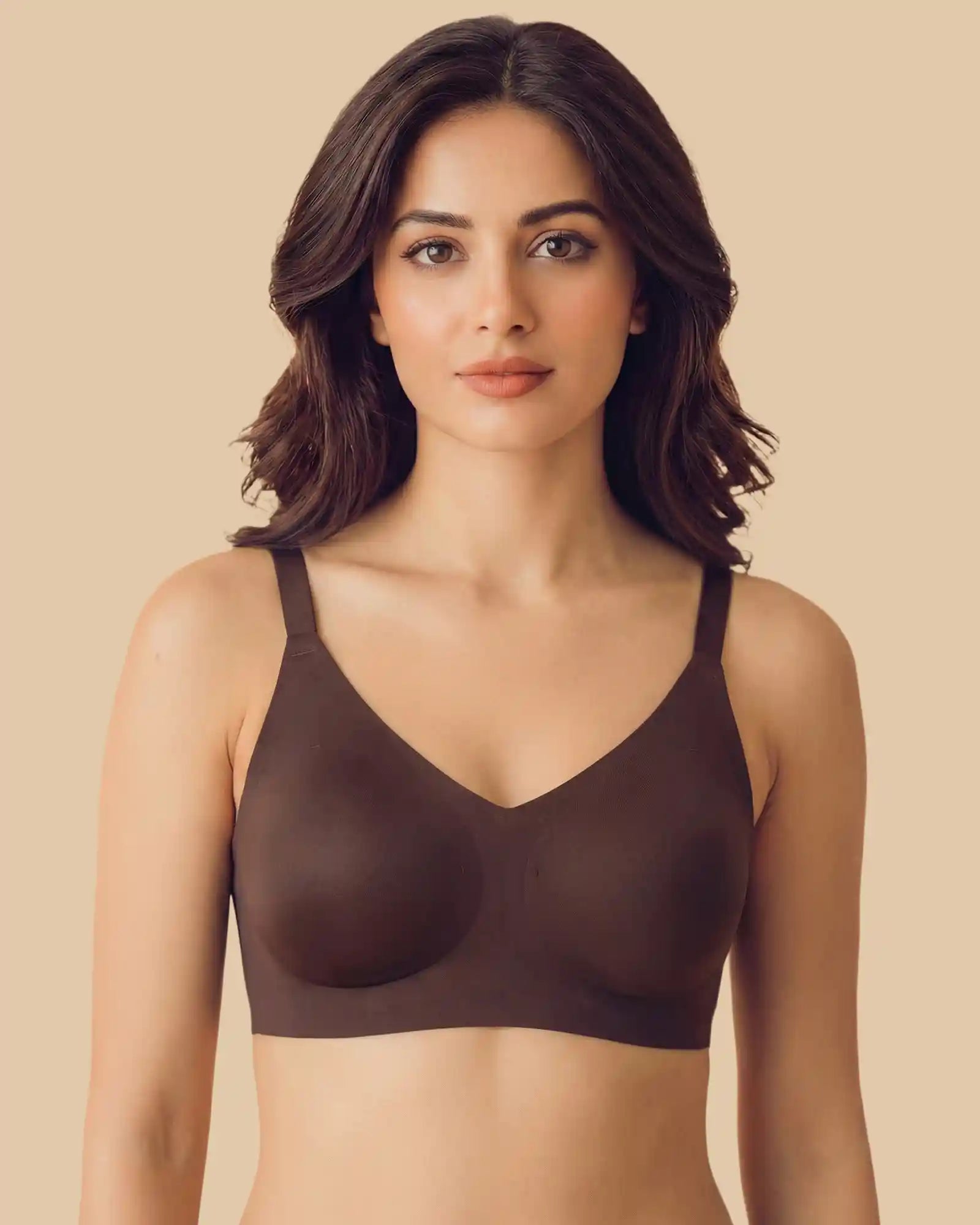 Intimist Polyamide Padded Full Coverage Bonded Bra (968)(Coffee)