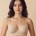 Intimist Everyday Lightly Padded Non-Wired Polyamide Bonded Bra (95991 Fawn)