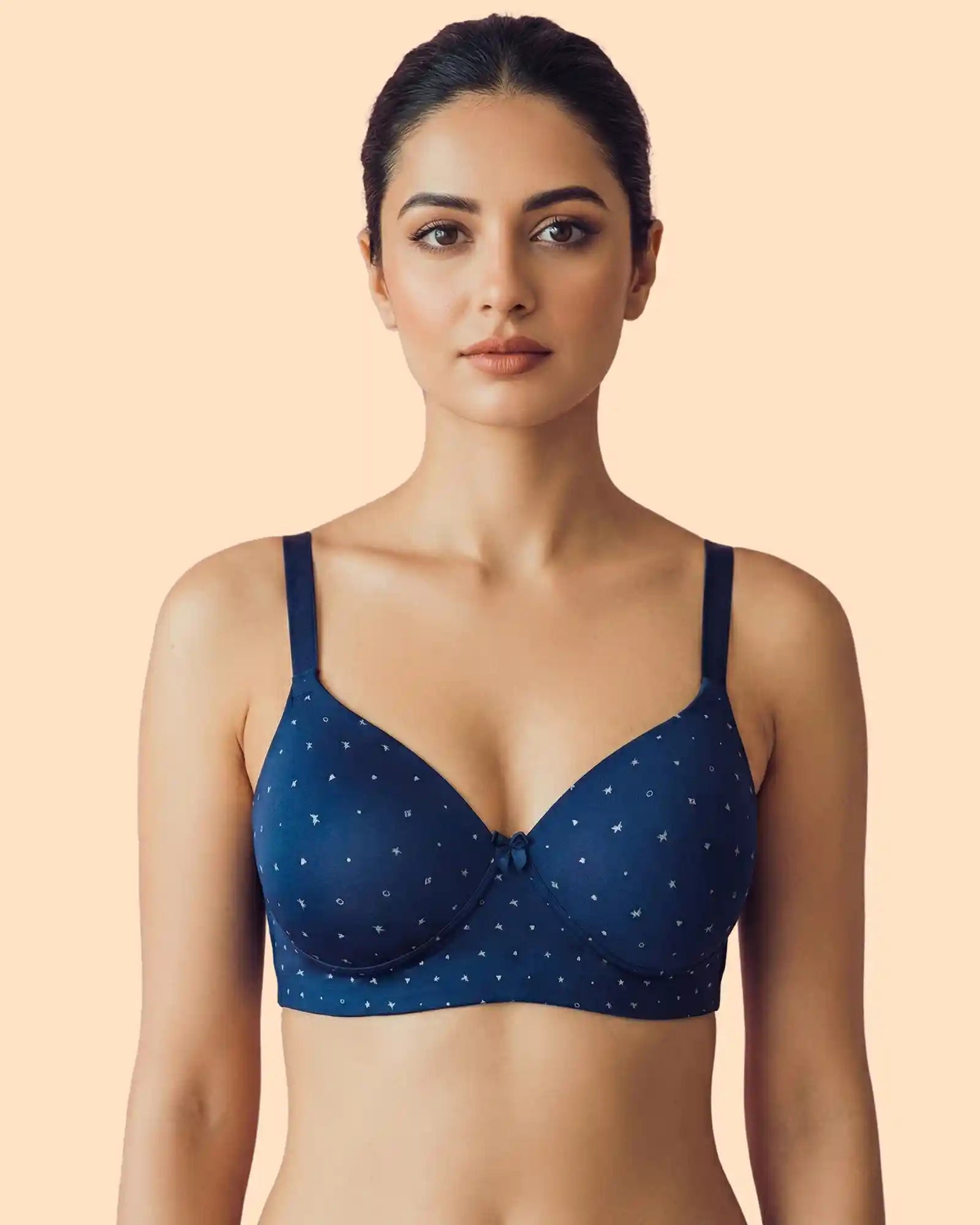 Intimist Everyday Lightly Padded Polyamide Printed Bonded Bra (59929)