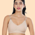 Intimist Cotton Padded Bonded Backless Everyday  Bra (9851-Skin)