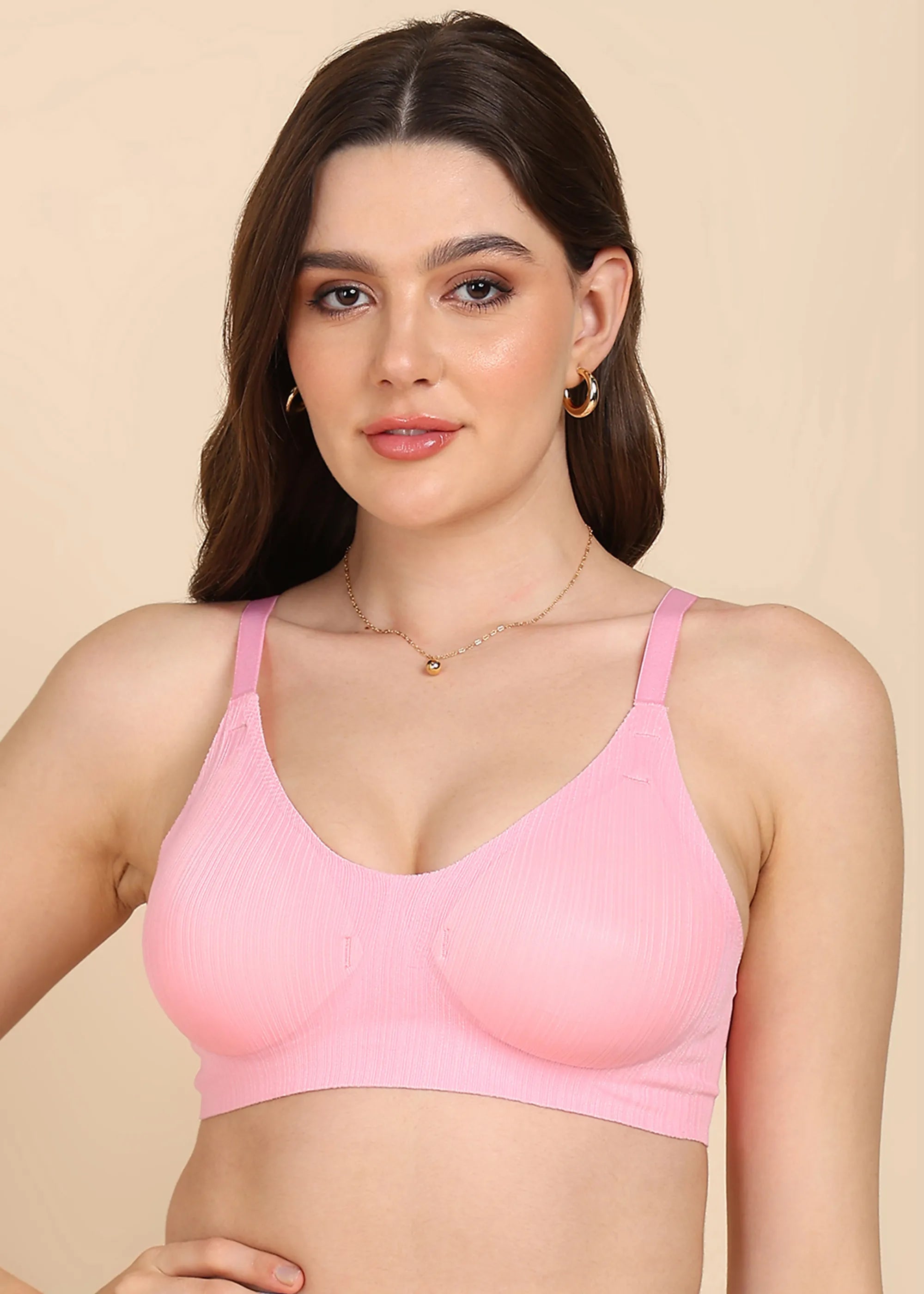 Intimist Bonded Designer Fabric Padded Seamless Bra (998)