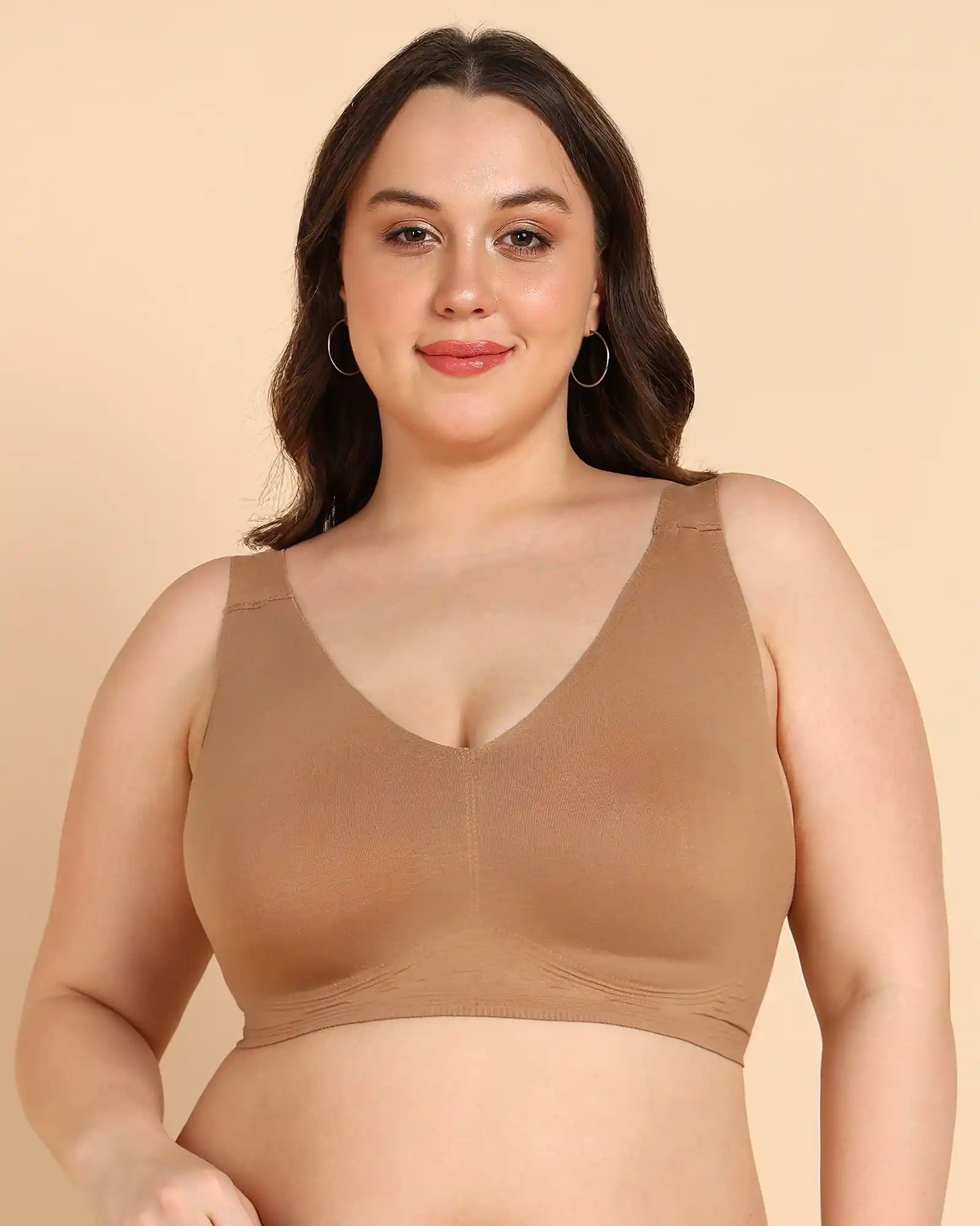 Intimist Bonded Breathable Cotton Plus-Size Padded Full-Coverage Bra (918)