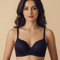 Intimist Everyday Lightly Padded Non-Wired Polyamide Bonded Bra (95991 Black)