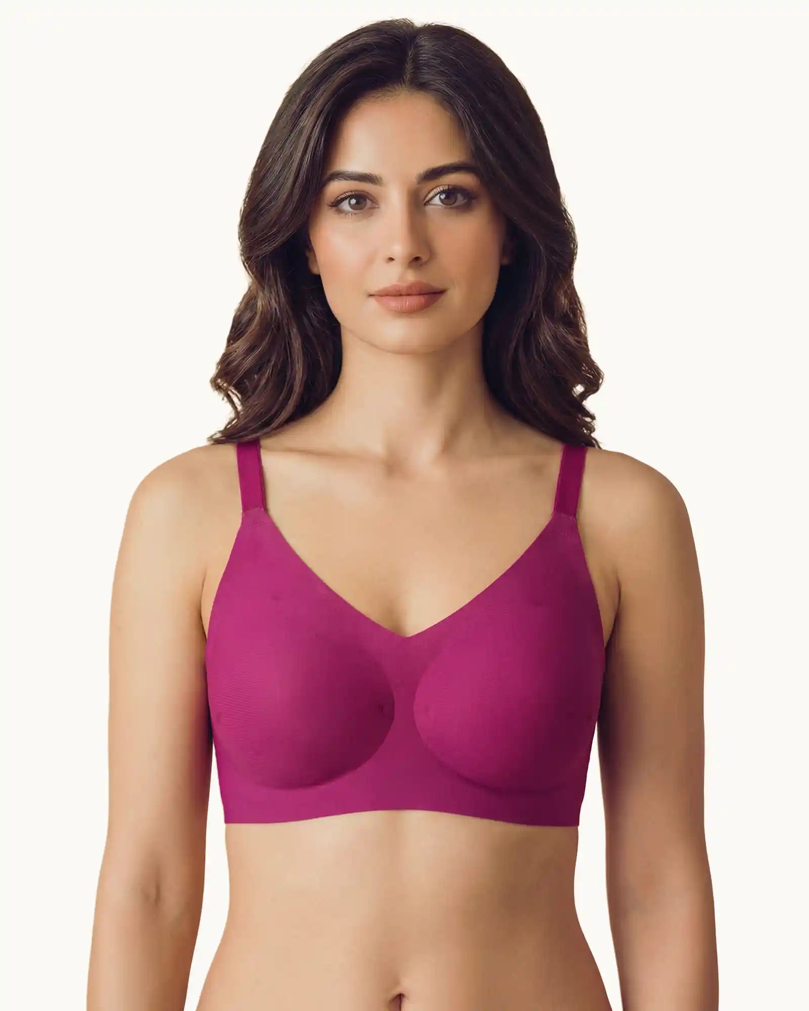 Intimist Cotton Padded Full Coverage Bonded Bra (938-Wine)