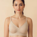 Intimist Cotton Non-Padded Full Coverage Bonded Bra (935-Skin)