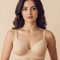 Intimist Cotton Non-wired Maximiser Push-Up Bonded Bra (Level-2 Padding) with 3/4th Coverage (97015) (Skin))