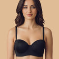 Intimist Cotton Padded Demi-Cup Bonded Bra (91012)(Black)