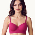 Intimist Cotton Non-wired Push-Up Bonded Bra (Level-3 Padding) with 3/4th Coverage (93510)(Wine)