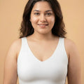 Intimist Cotton Non-Padded Plus-Size Bonded Bra with Hidden Concealer  (915-White)