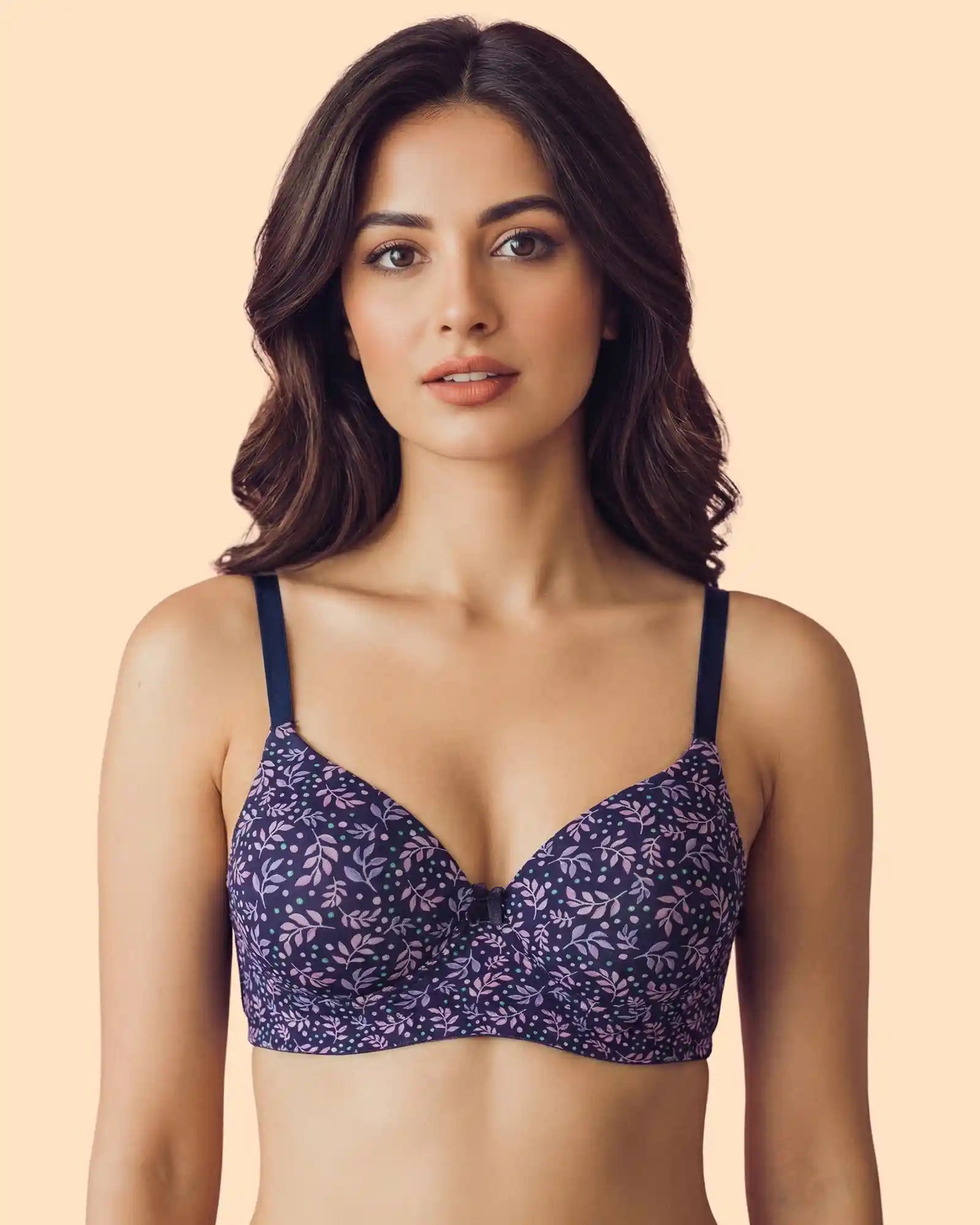 Intimist Everyday Lightly Padded Polyamide Printed Bonded Bra (59928)