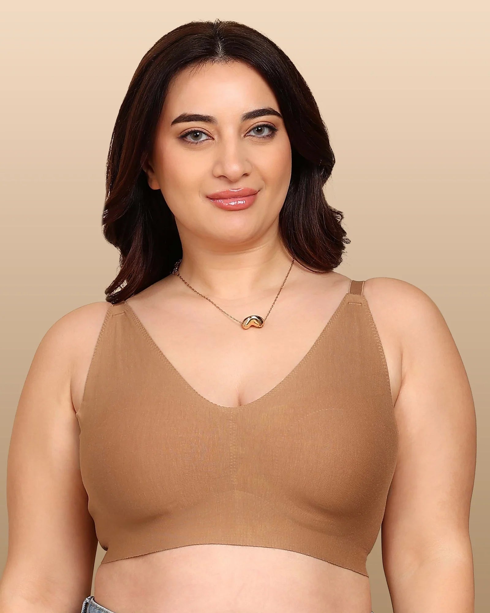 Intimist Bonded Breathable Cotton Non-Padded Full-Coverage Bra with Hidden Concealer (935)